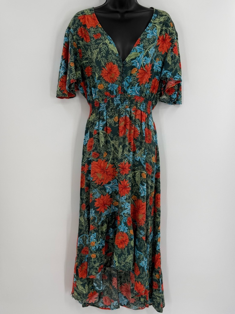 Abel the Label Tropical Floral Midi Dress | Multicolor | Medium